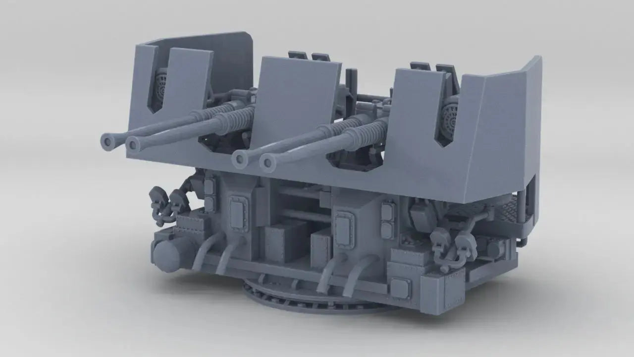 1/200 USN 40mm Bofors Quad Mount w/ Shield - distefan 3d print