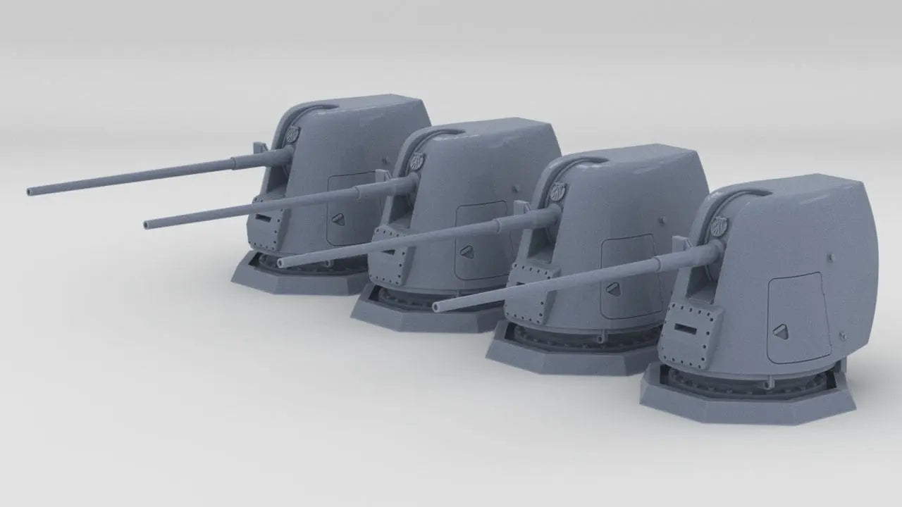1/200 USN 5"/54 Caliber Mark 45 Gun Mod 0-2 Set (4pcs) - distefan 3d print