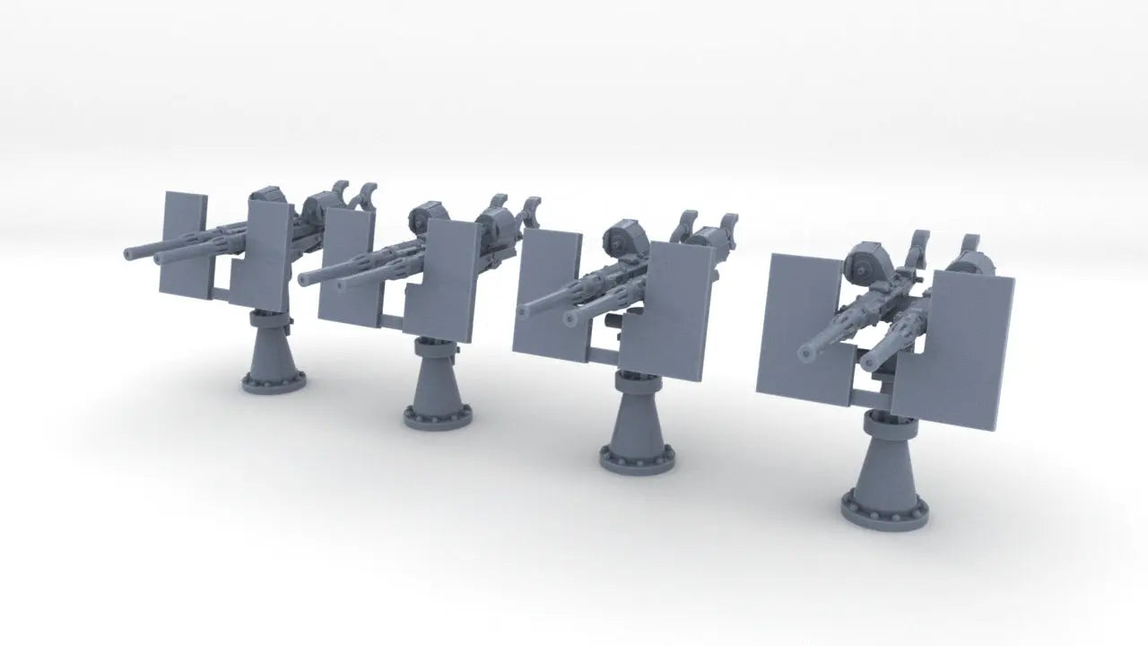 1/200 USN Twin 20mm Oerlikon Mk10 Set (4pcs) Resin3Dinteractive
