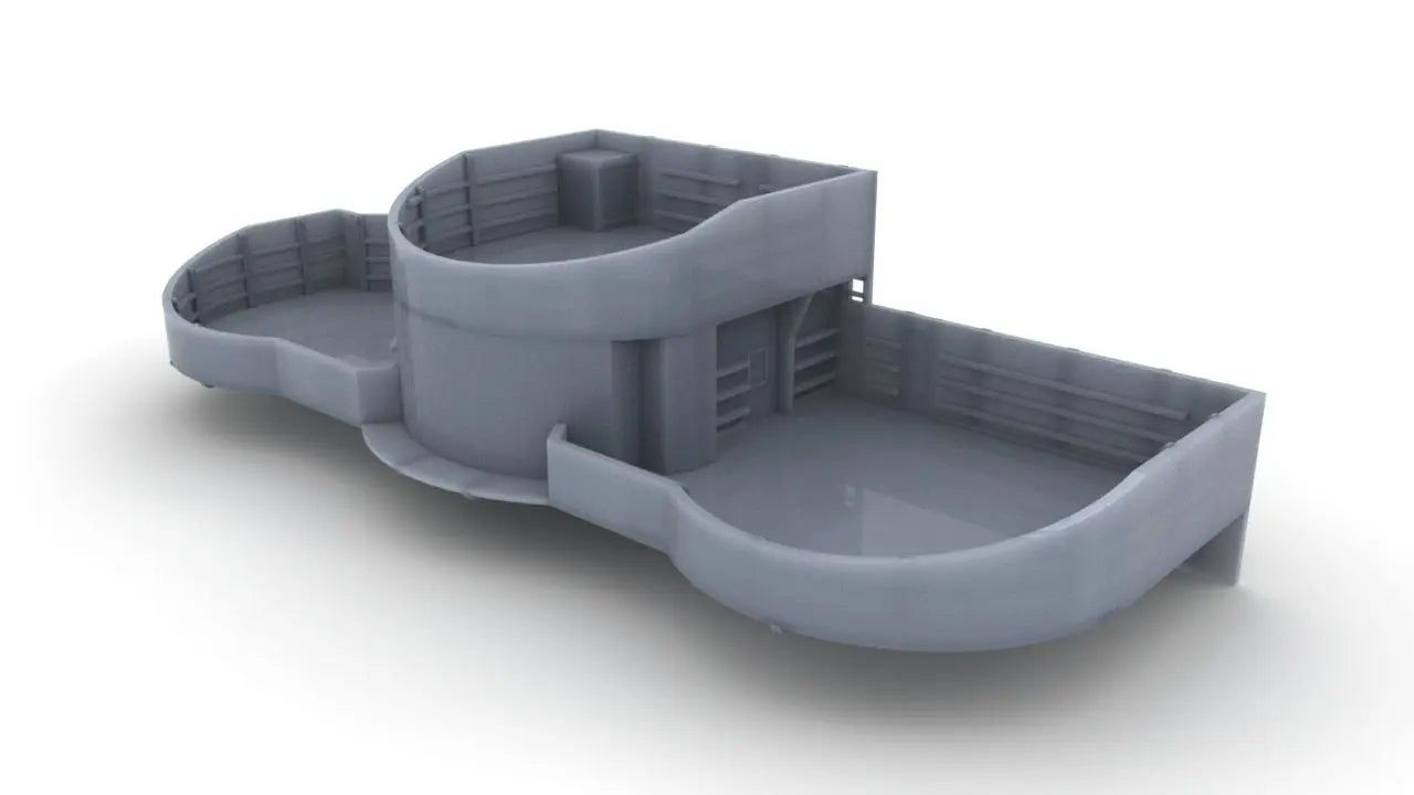 1/200 USS Missouri (BB-63) Amidships 40mm Tub Starboard Resin3Dinteractive