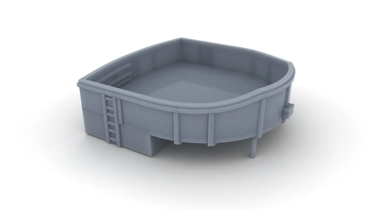1/200 USS Missouri (BB-63) Stern Main Turret 40mm Bofors Tub Resin3Dinteractive