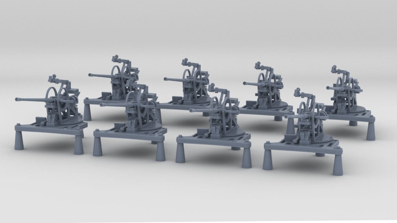 1/200 DKM 2cm Flak 38 AA Gun Set (8pcs) - distefan 3d print