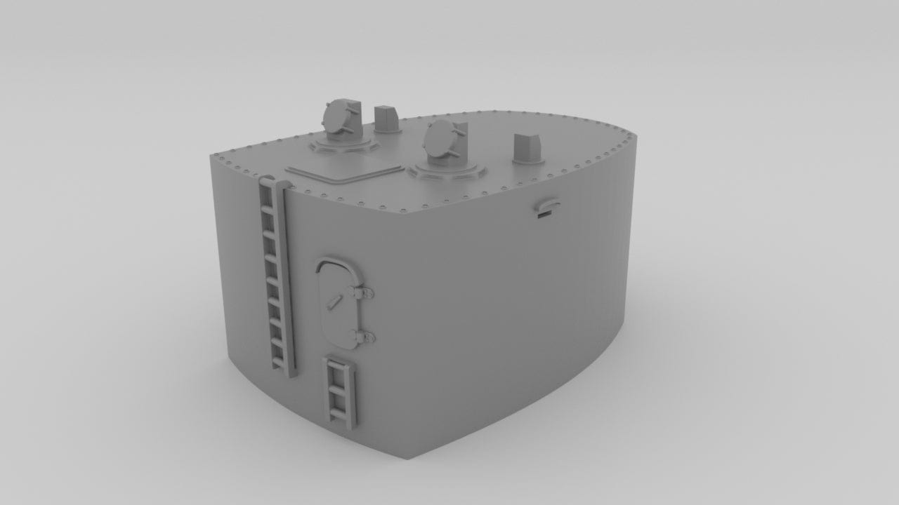 1/200 DKM Bismarck Aft Cabin Under 10.5m Rangefinder - Distefan 3D Print