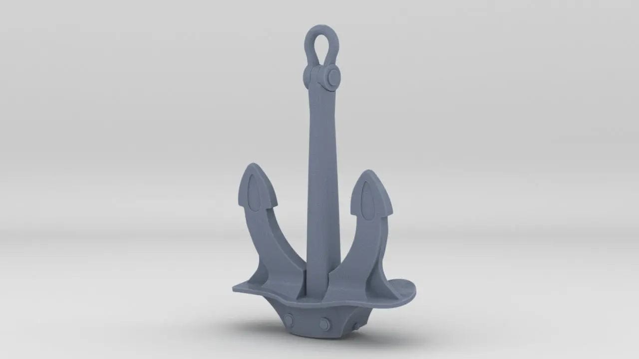 1/200 DKM Bismarck Bow Anchor - distefan 3d print