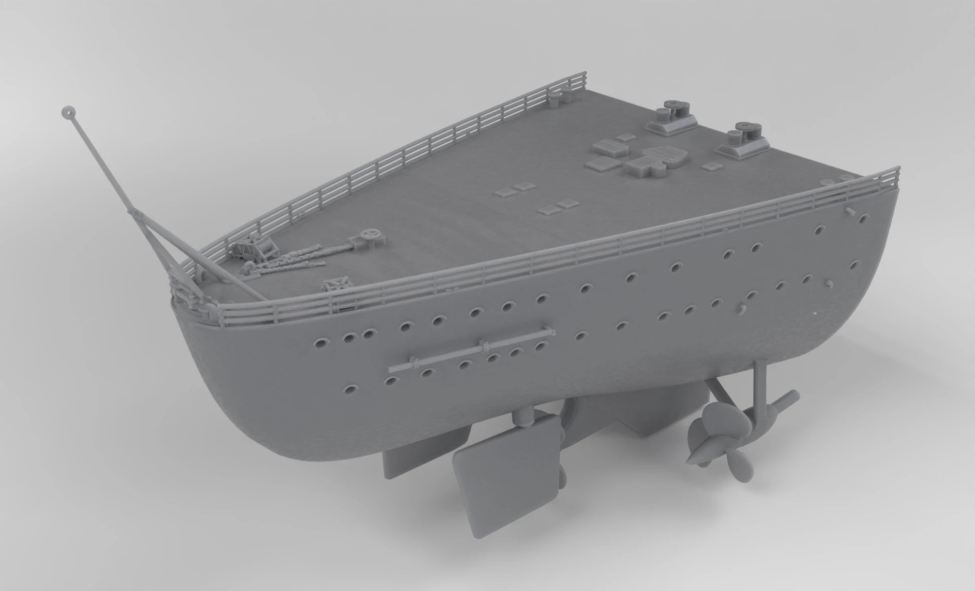 1/200 DKM Bismarck Deck Stern - distefan 3d print