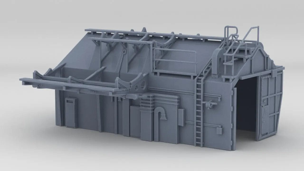 1/200 DKM Bismarck Hangar Port "Open Door" - distefan 3d print