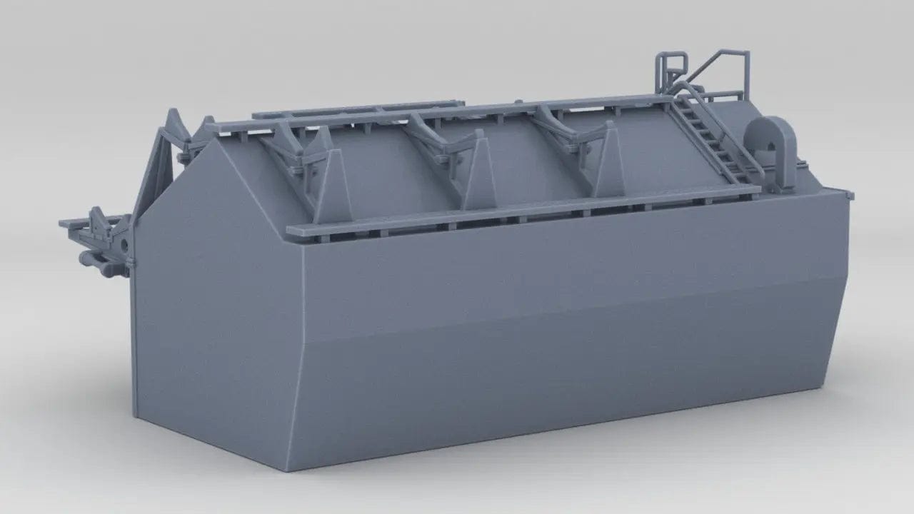 1/200 DKM Bismarck Hangar Starboard "Open Door" - distefan 3d print