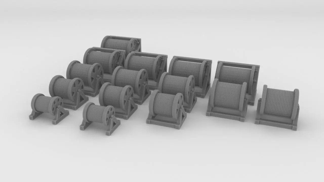 1/200 DKM Bismarck Rope Reels Set (15 pcs) - distefan 3d print