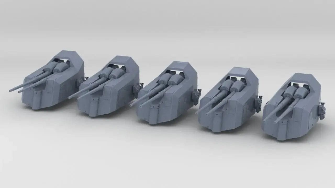 1/200 DKM Flak 10.5cm SK C/37 Set (5pcs) - distefan 3d print