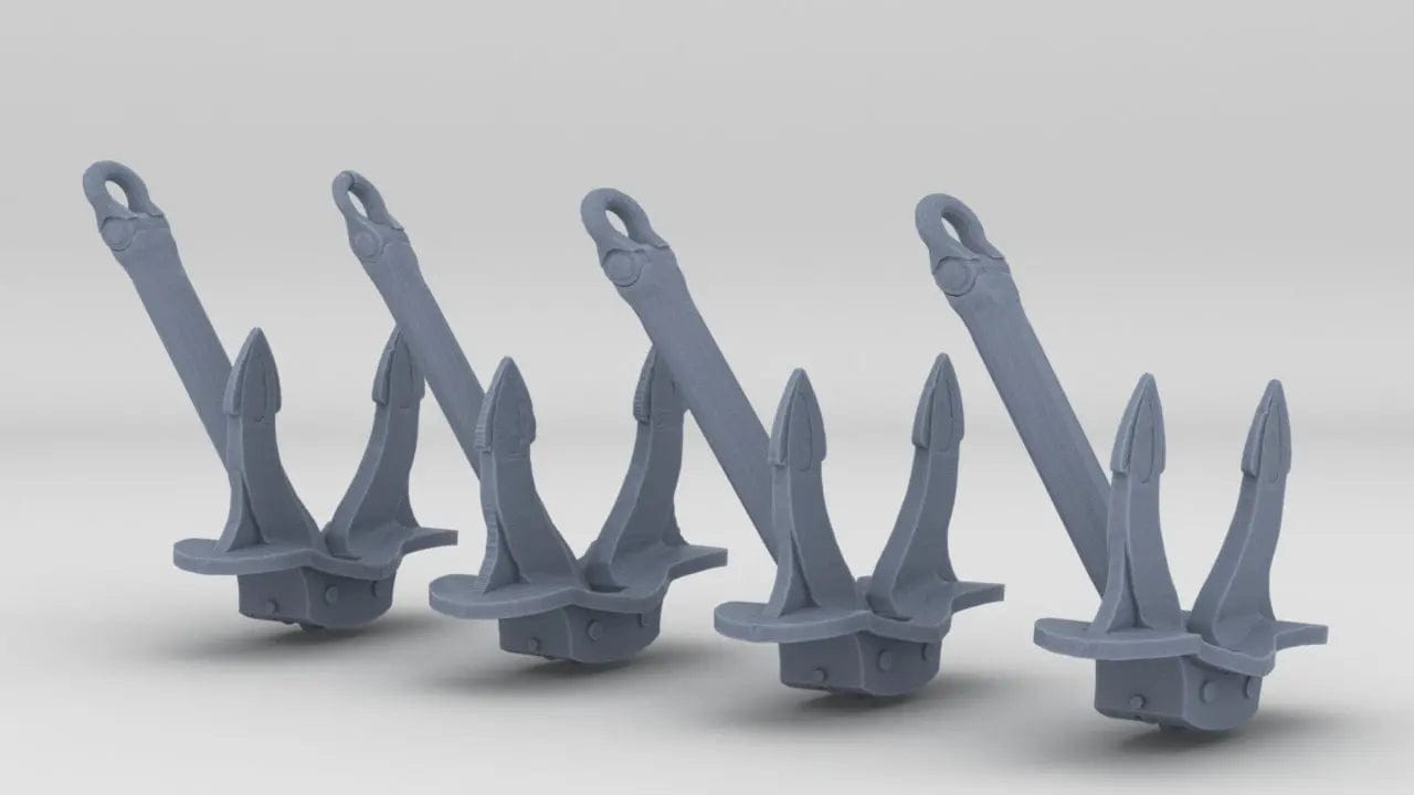 1/200 DKM Graf Zeppelin Anchors Set (4pcs) - distefan 3d print