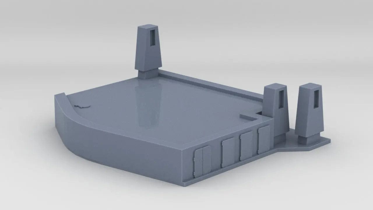 1/200 DKM Graf Zeppelin Forward Gun Platform - distefan 3d print