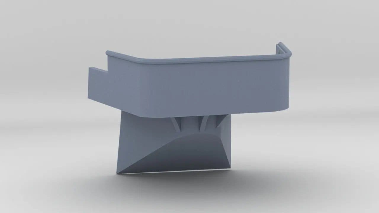 1/200 DKM Graf Zeppelin Starboard Hull Gun Tub 1 - distefan 3d print