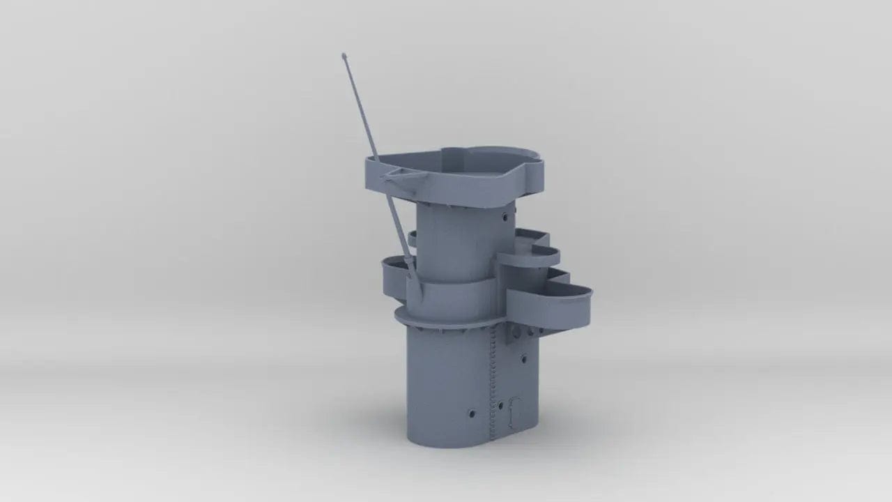 1/200 DKM H-39 Forward Deck 6 Command Bridge - distefan 3d print