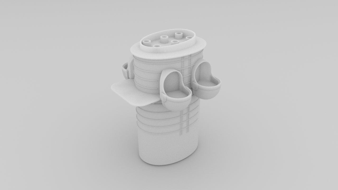 1/200 DKM H39 Superstructure Funnel 2 Shapeways