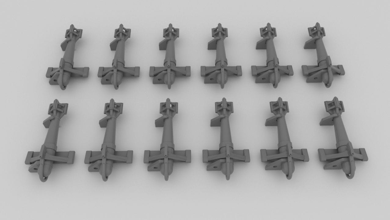 1/200 DKM Paravane Set 12pcs - distefan 3d print