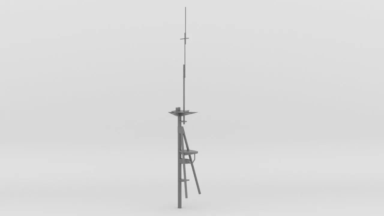 1/200 HMS Barham Superstructure Aft Mast - distefan 3d print