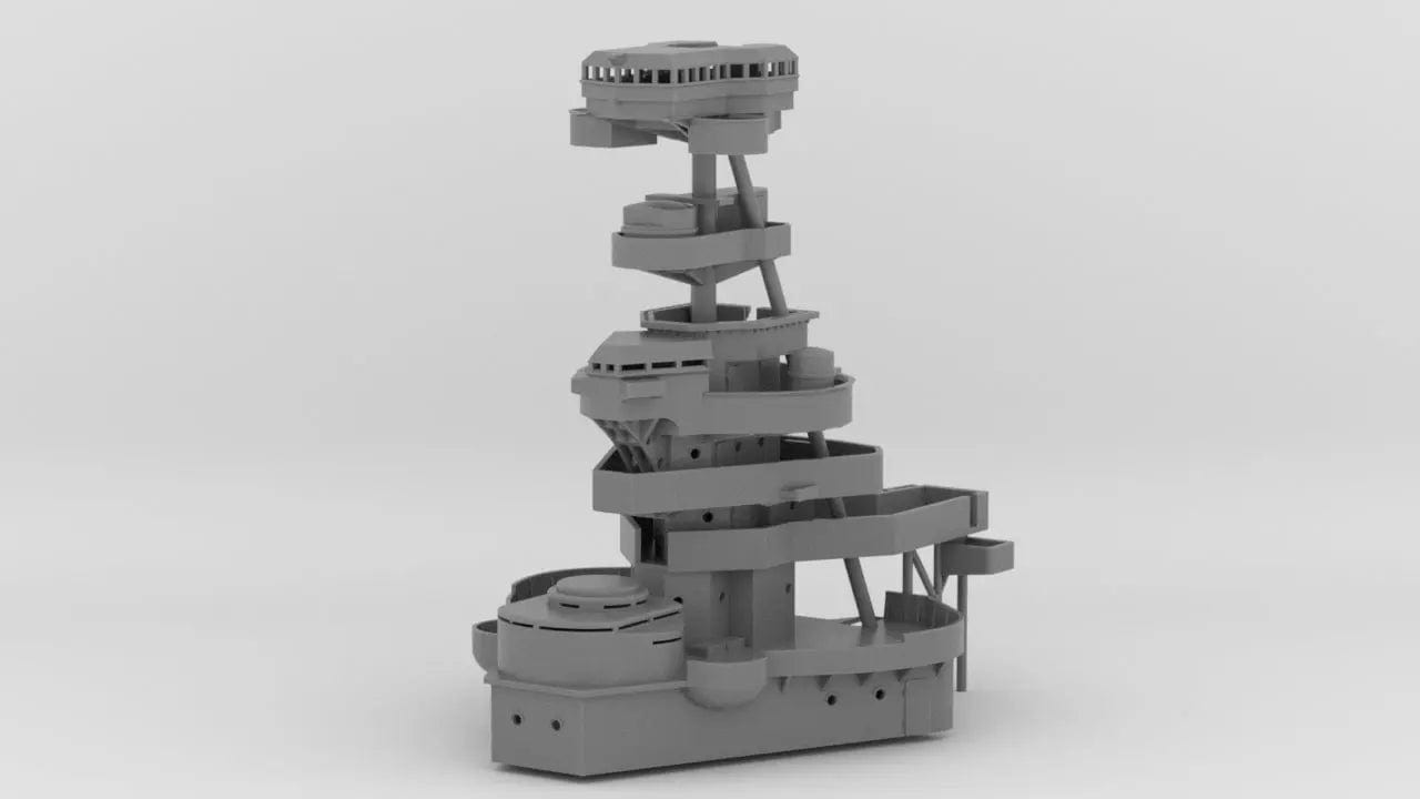 1/200 HMS Barham Superstructure Forward Deck 2 - distefan 3d print