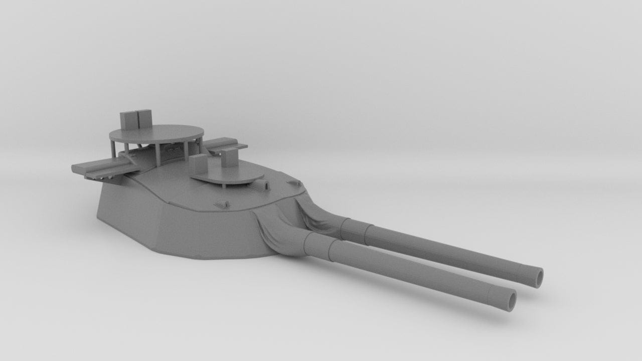 1/200 HMS Barham Twin 15-inch (381 mm) Turret B - distefan 3d print