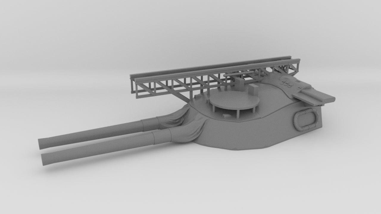 1/200 HMS Barham Twin 15-inch (381 mm) Turret X - distefan 3d print