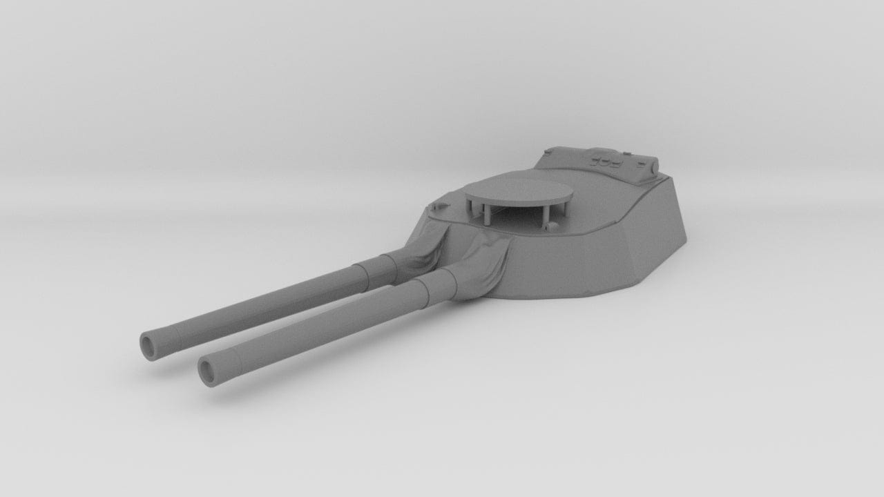 1/200 HMS Barham Twin 15-inch (381 mm) Turret Y- distefan 3d print