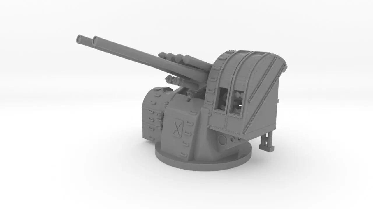 1/200 IJN 12.7 cm/40 (5") type 89 Naval Gun Twin - distefan 3d print