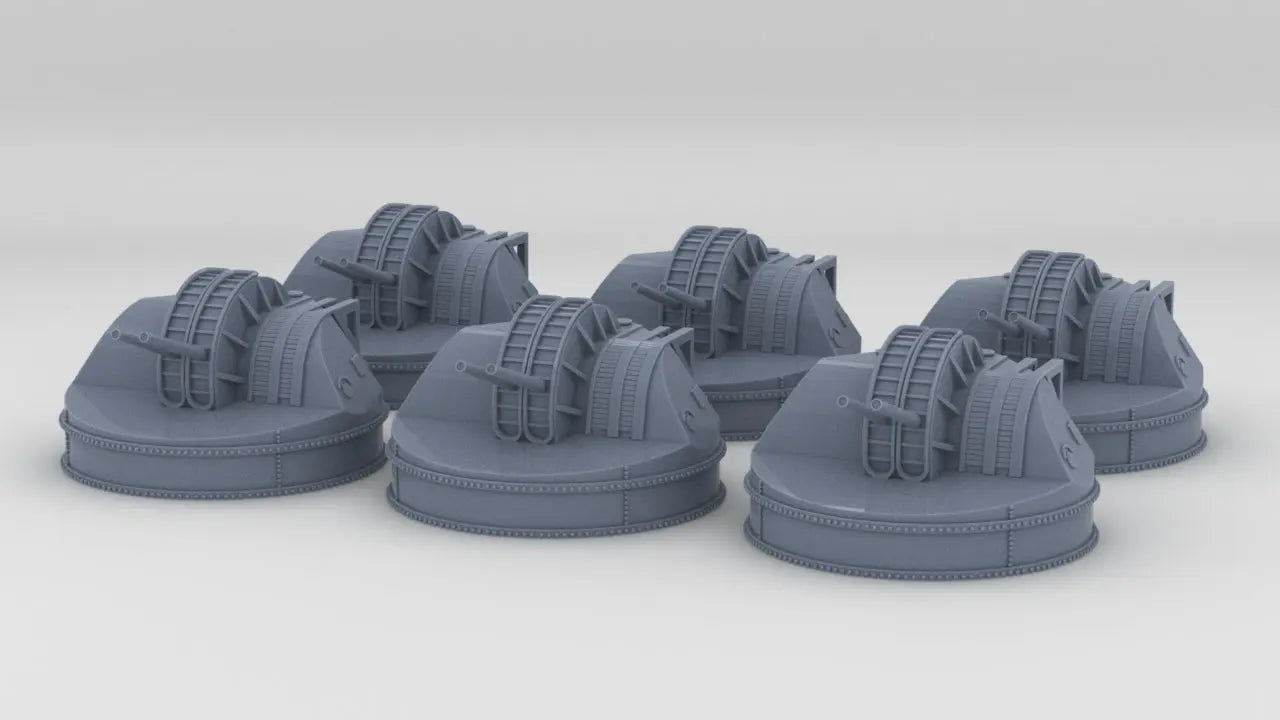 1/200 IJN 127mm Turret Aircraft Carriers Set (6pcs) - distefan 3d print