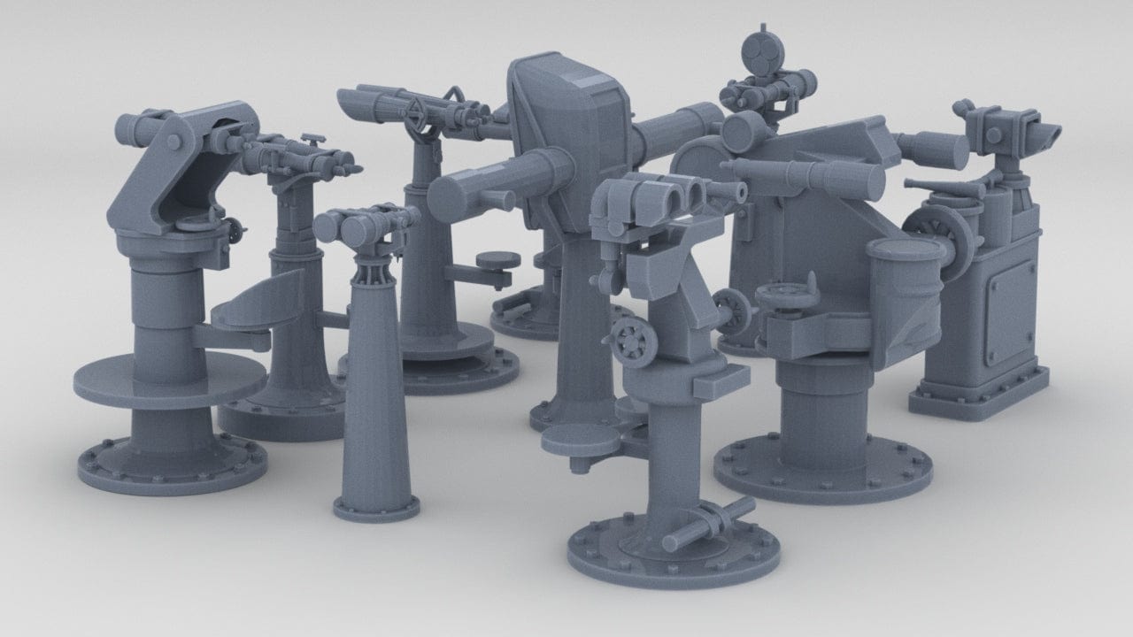 1/200 IJN Fire Control Binoculars Set (10pcs) - distefan 3d print
