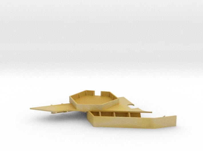 1/200 IJN Shinano platform tub aft starboard - distefan 3d print