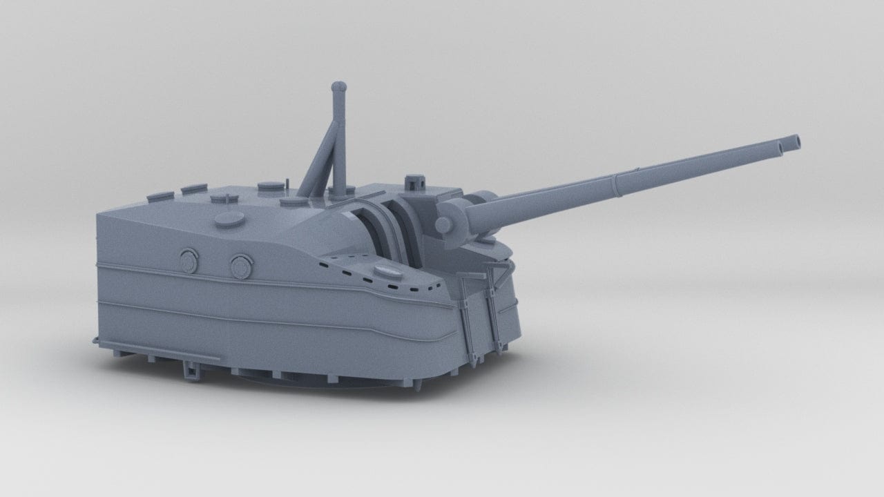 1/200 IJN Type 3 127mm 50 Cal. Naval Gun - distefan 3d print