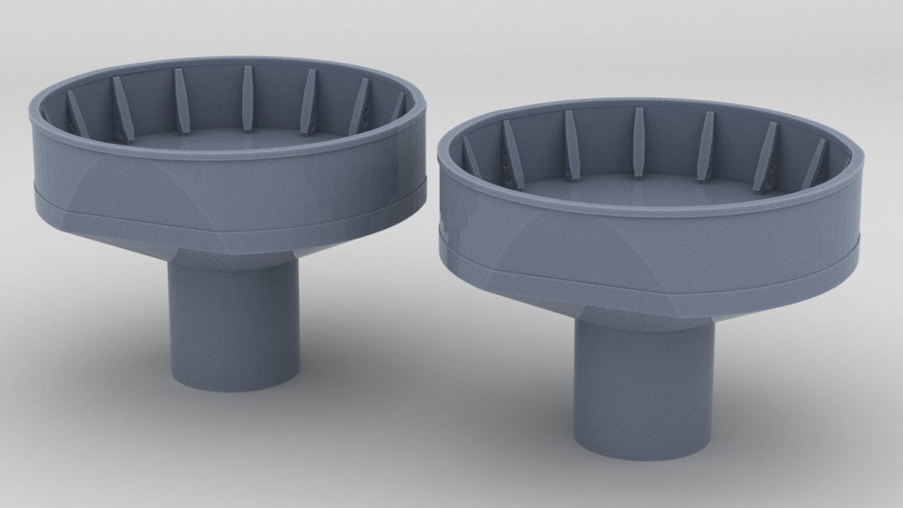 1/200 IJN Yamato 12.7cm Gun Amidships Tubs Set A (2pcs) - distefan 3d print