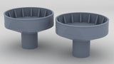 1/200 IJN Yamato 12.7cm Gun Amidships Tubs Set A (2pcs)
