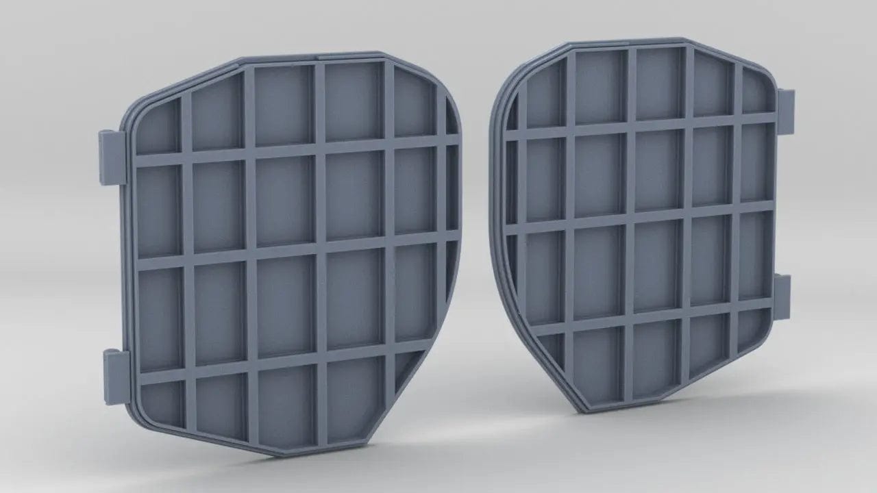 1/200 IJN Yamato Outer Boat Hanger Door Closed Set (2pcs) - distefan 3d print