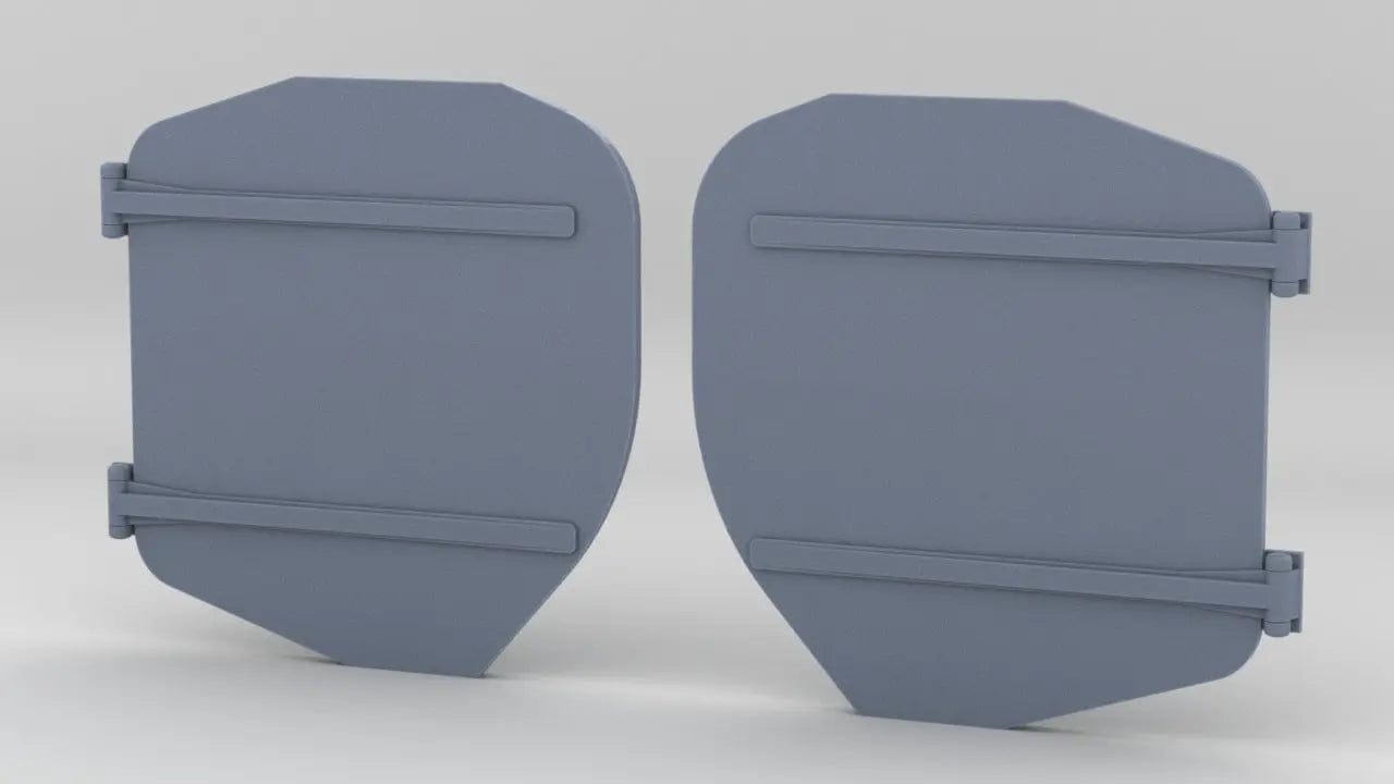 1/200 IJN Yamato Outer Boat Hanger Door Closed Set (2pcs) - distefan 3d print