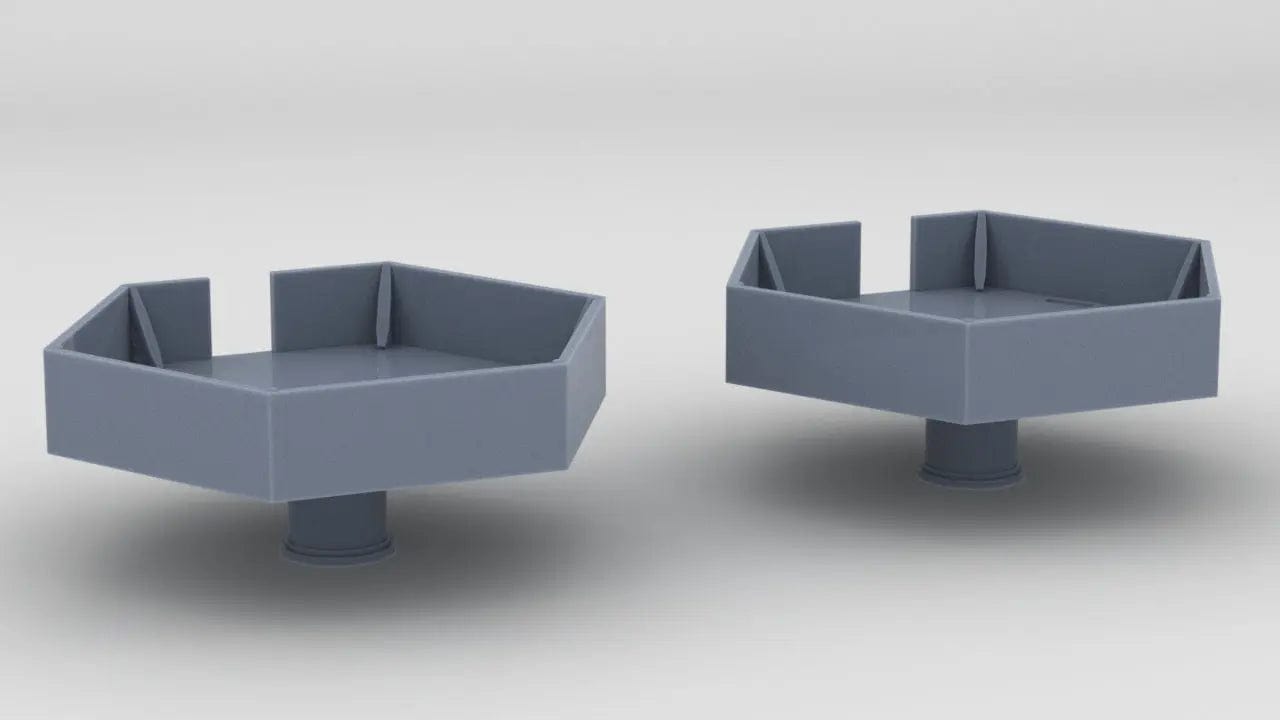 1/200 IJN Yamato Stern Hull 25mm Platform Set (2pcs) - distefan 3d print