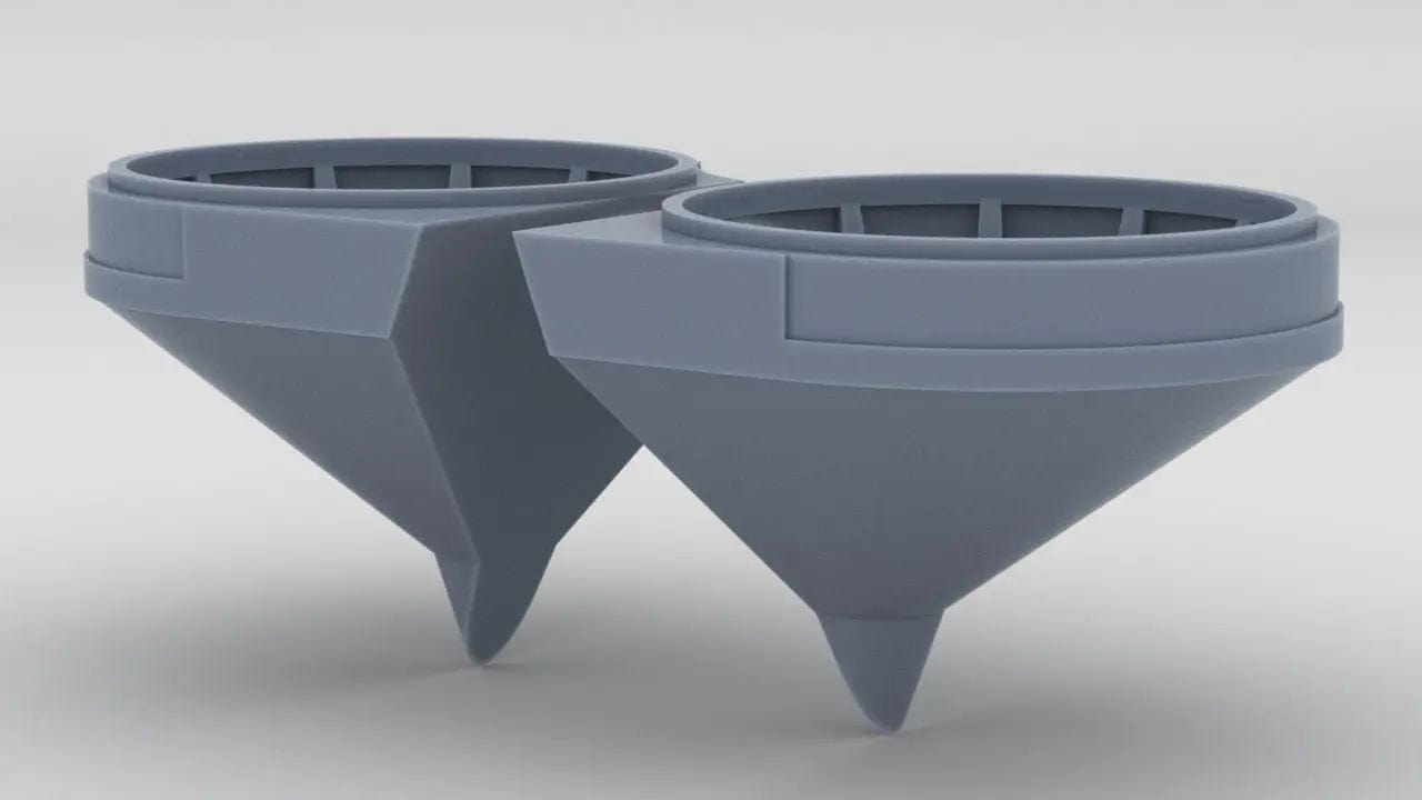 1/200 IJN Yamato Type 95 25mm Triple MG Tubs Set B (2pcs) - distefan 3d print