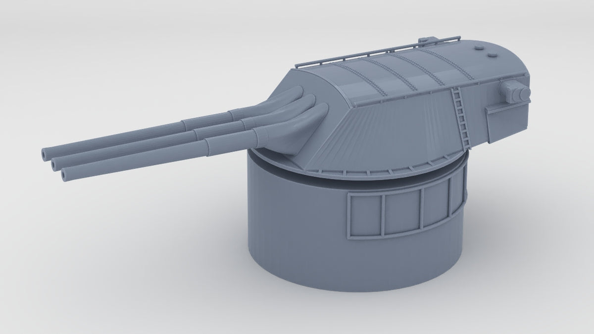 1/200 USN 14-inch/45-Caliber Gun Set (Turret 2) - distefan 3D print