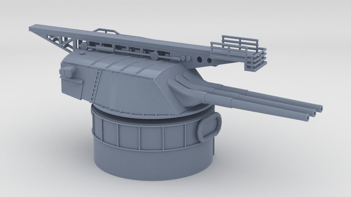 1/200 USN 14-inch/45-Caliber Gun Set (Turret 3 with Aircraft Catapult) - distefan 3D print