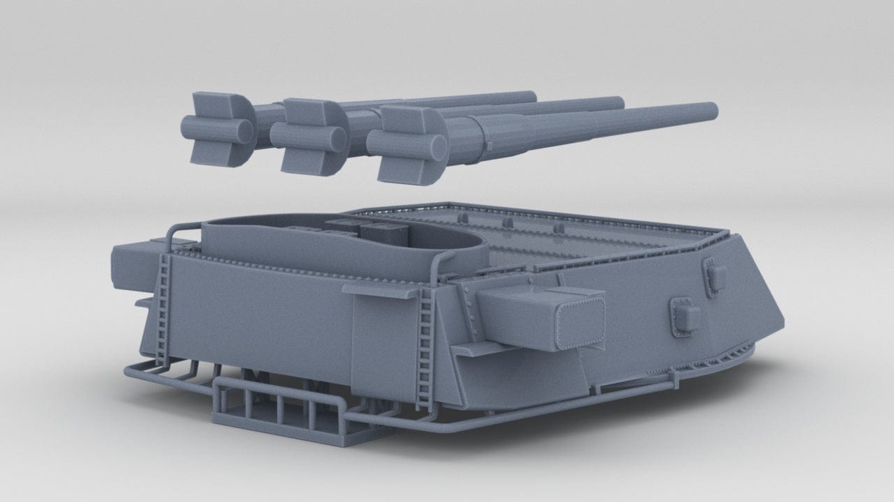 1/200 USN 16in/45 (40,6 cm) Mark 6 Turret 2 - distefan 3d print