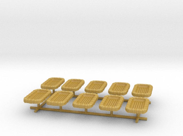 1/200 USN 25 man life raft square set 10pcs - distefan 3d print