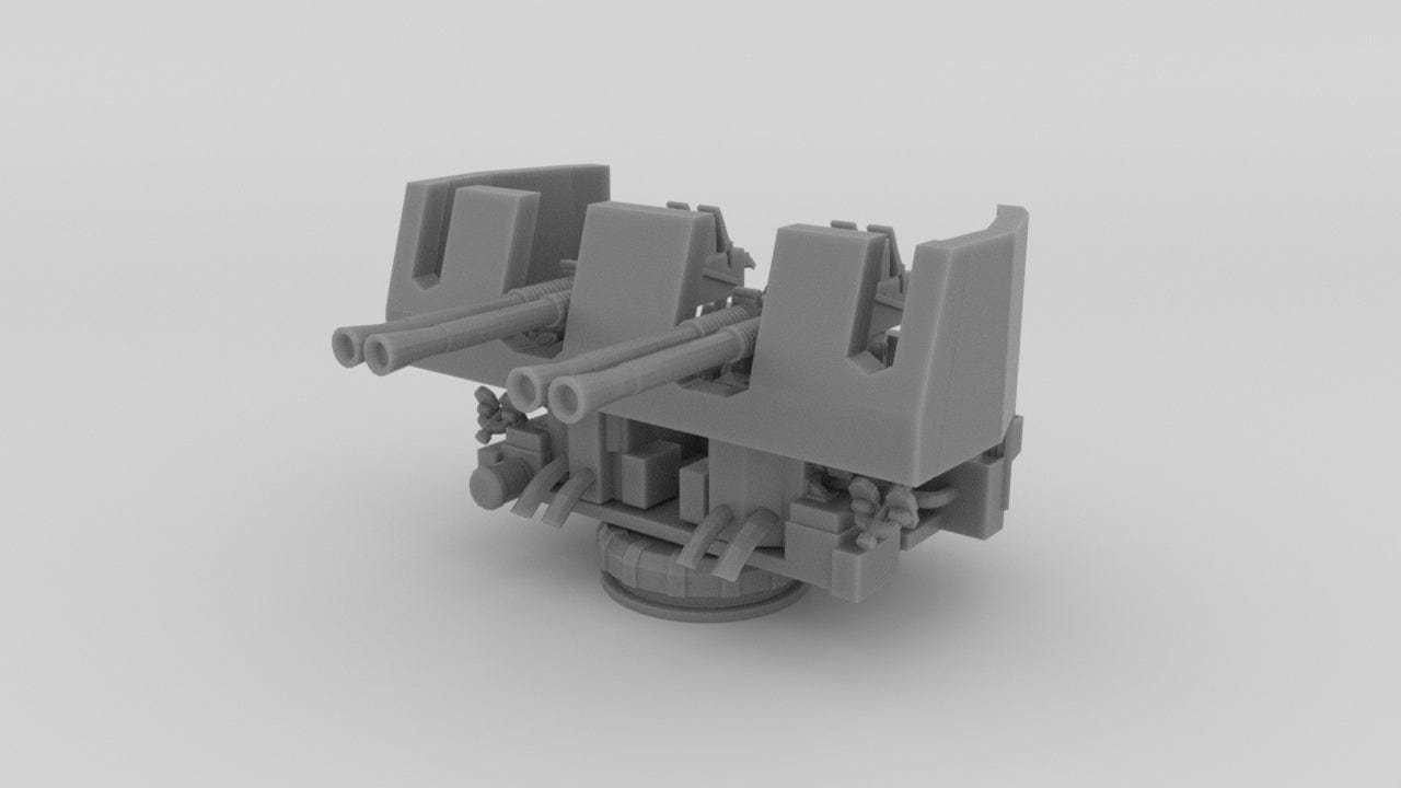 1/200 USN 40mm Quad Bofors Mount Shielded - distefan 3d print