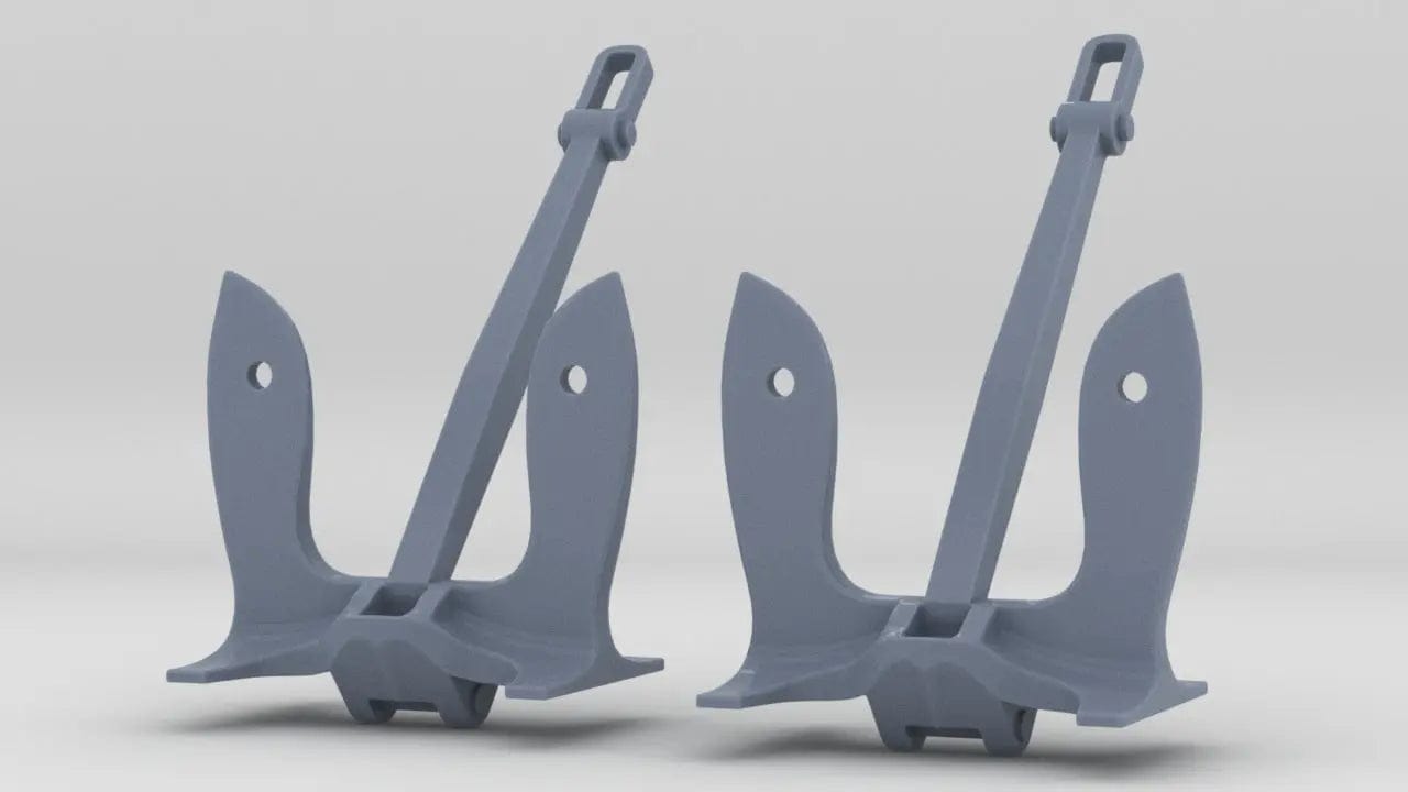 1/200 USN Anchor 30.000lbs. Set (2pcs) - distefan 3d print
