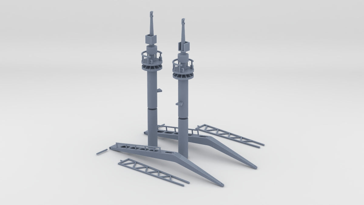 1/200 USS Arizona BB39 Boat Crane Sets (2pcs) - distefan 3d print