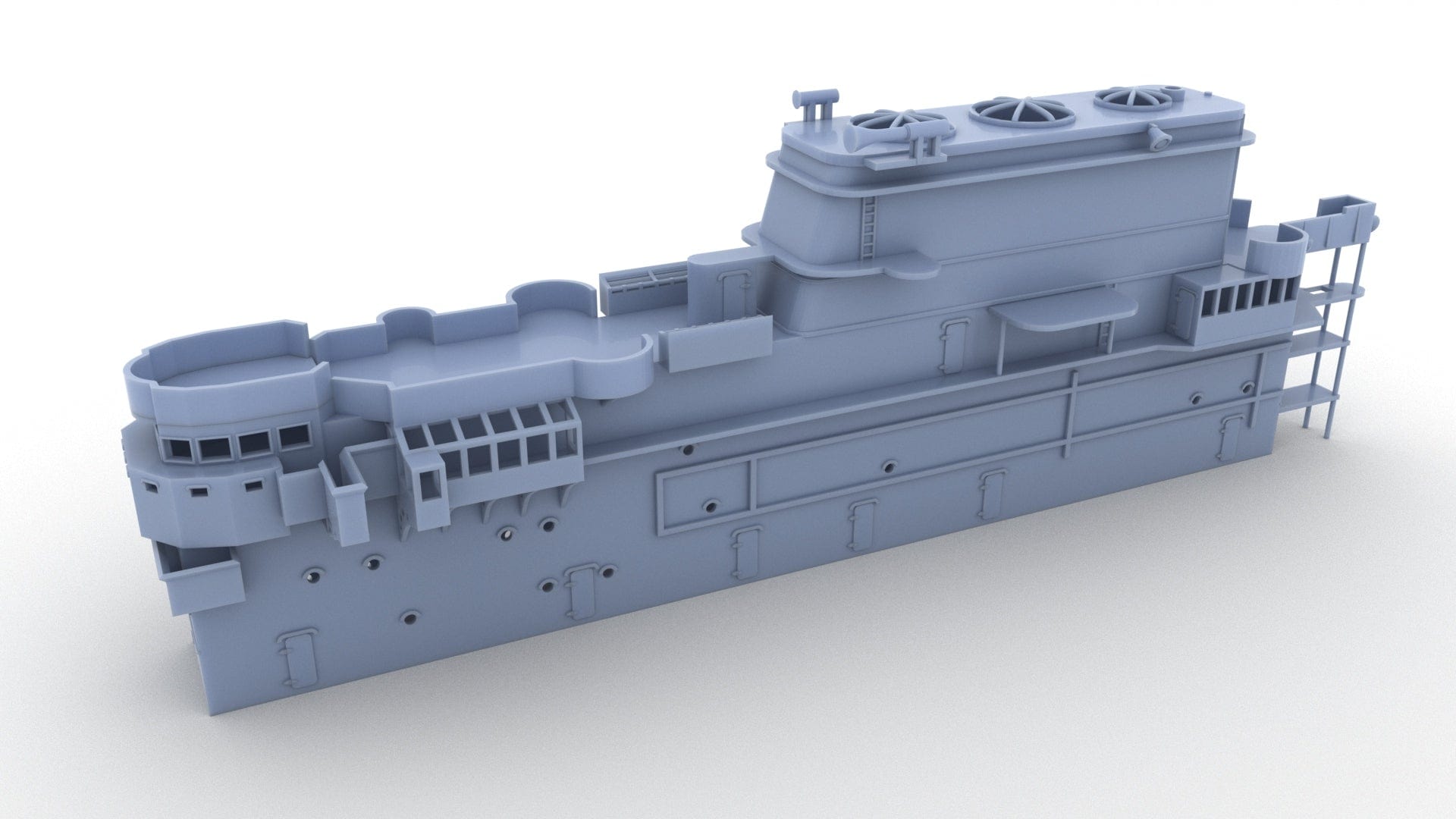 1/200 USS Enterprise (CV-6) Island Structure - distefan 3d print