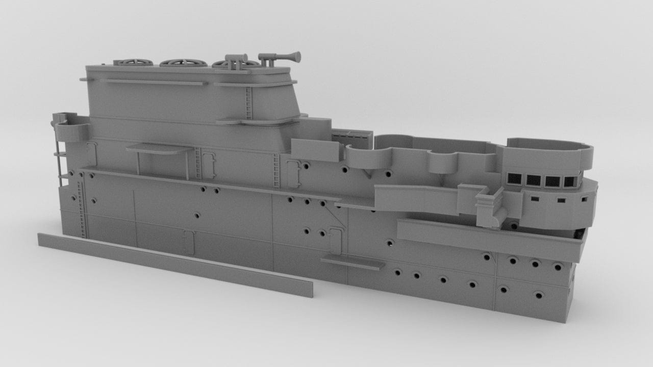 1/200 USS Enterprise (CV-6) Island Structure - distefan 3d print