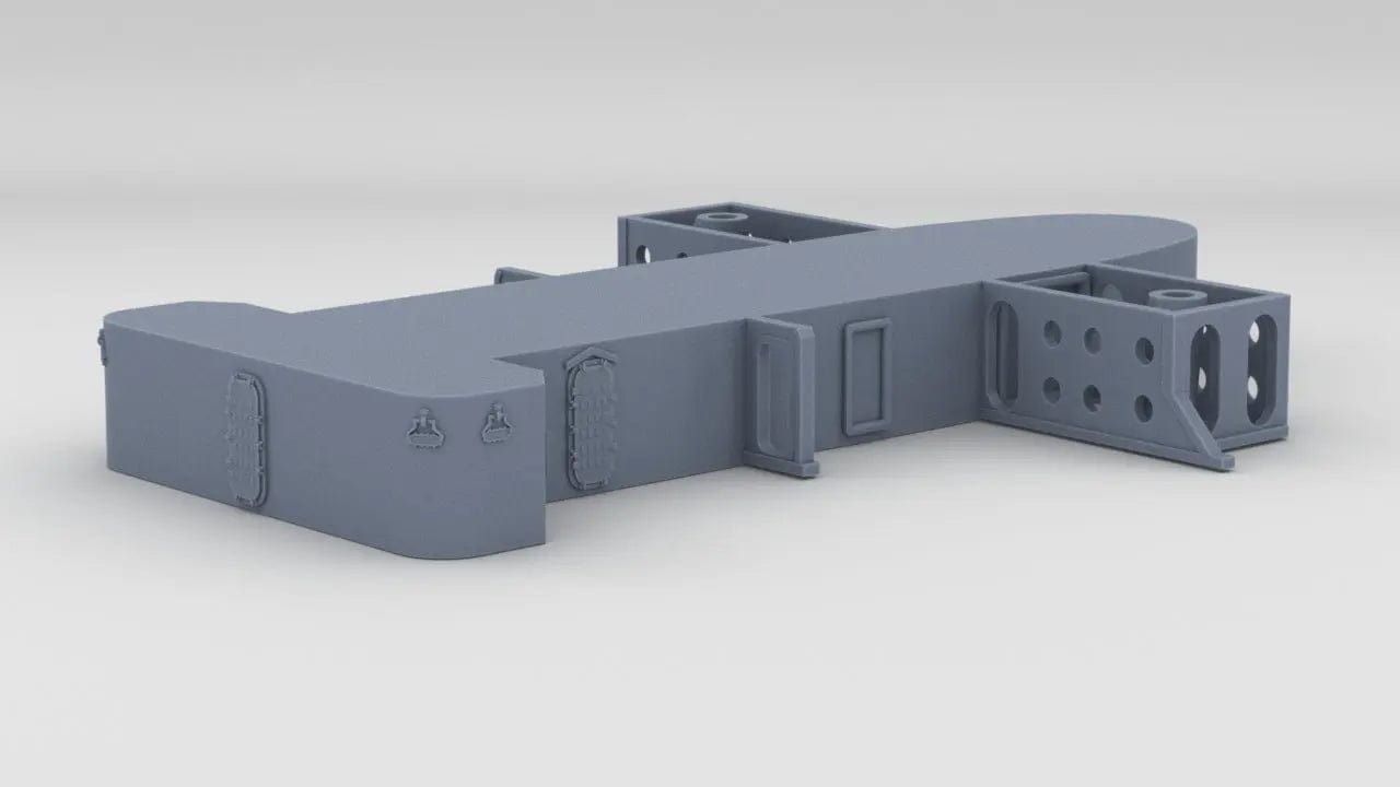 1/200 USS Iowa BB-61 Amidships Structure Deck 4 - distefan 3d print