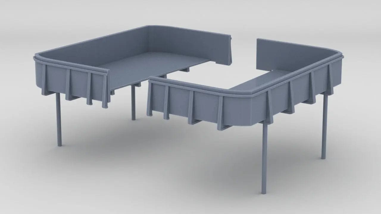 1/200 USS Iowa BB-61 Deck 1 Forward 20mm Tubs Set - distefan 3d print