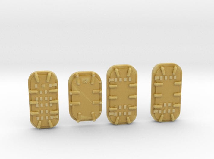 1/200 USS Iowa Doors for Fore Barbette House 3d printed