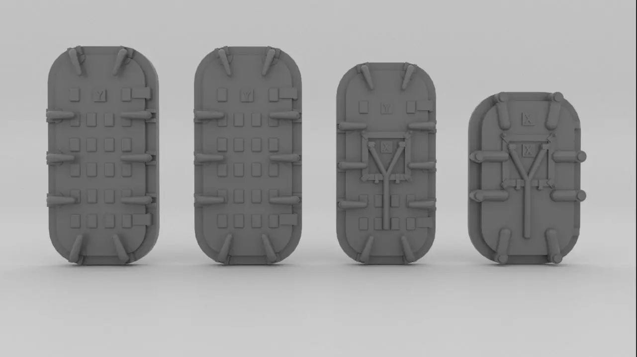 1/200 USS Iowa Doors for Forward Barbette House Set (4 pcs) - distefan 3d print