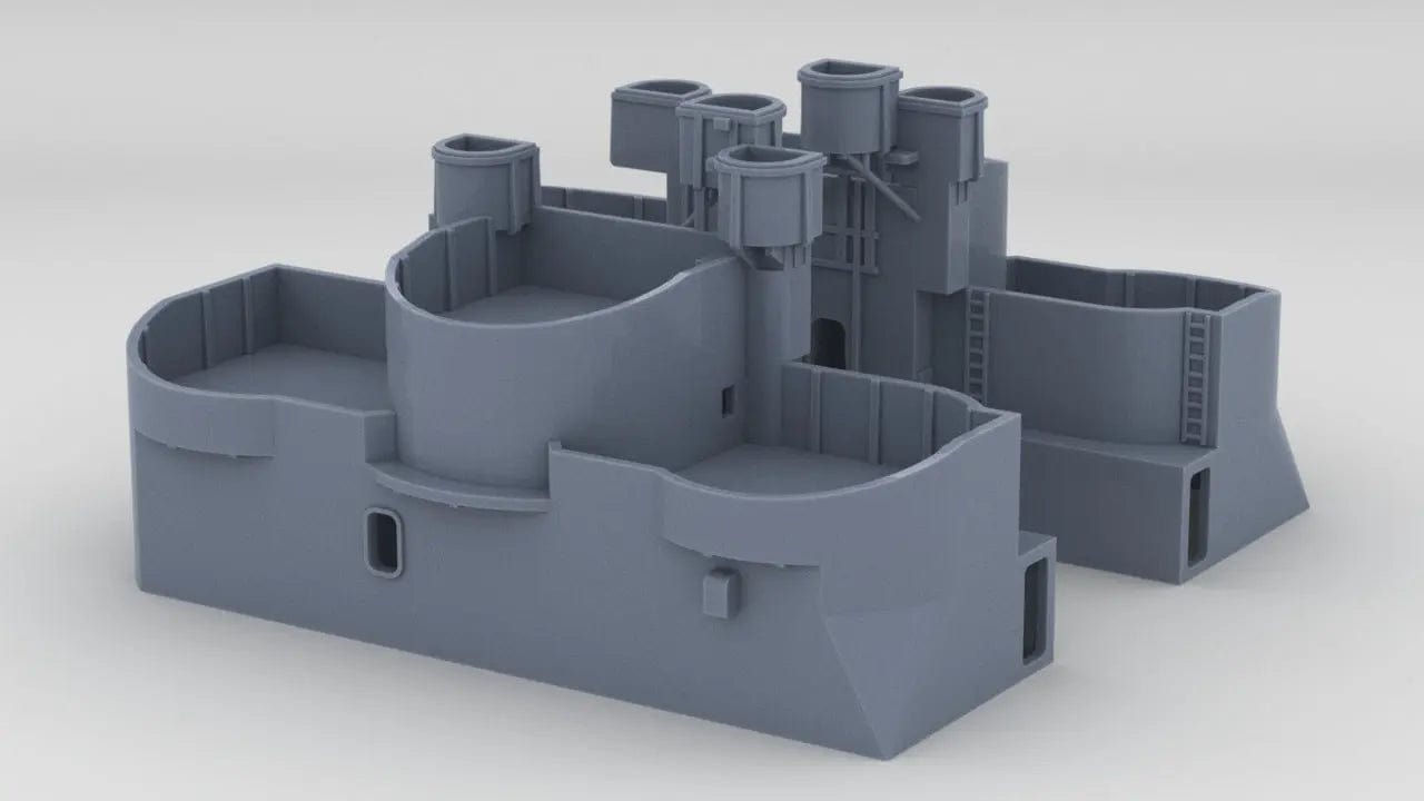 1/200 USS Missouri (BB-63) Amidships 40mm Tubs Set - distefan 3d print