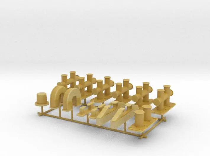 1/24 DKM Schnellboot amidship bollard set - distefan 3d print